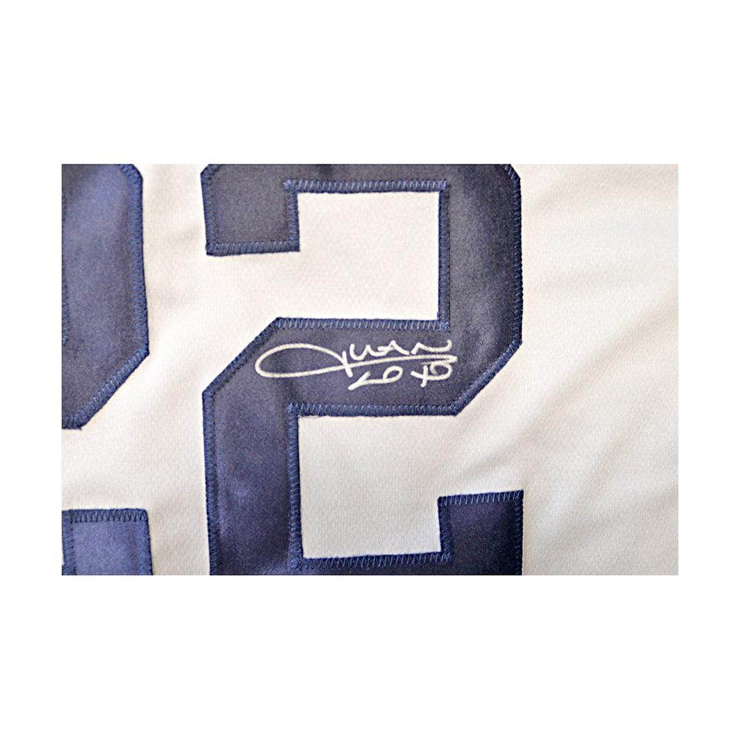 Juan Soto New York Yankees Autographed Signed Pro-Style Gray Jersey (Beckett Witness Holo #2W255011)