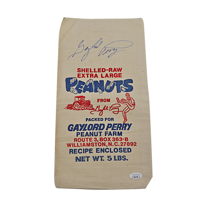 Gaylord Perry San Francisco Giants Autographed Signed Peanuts Bag (JSA COA #CA12755)