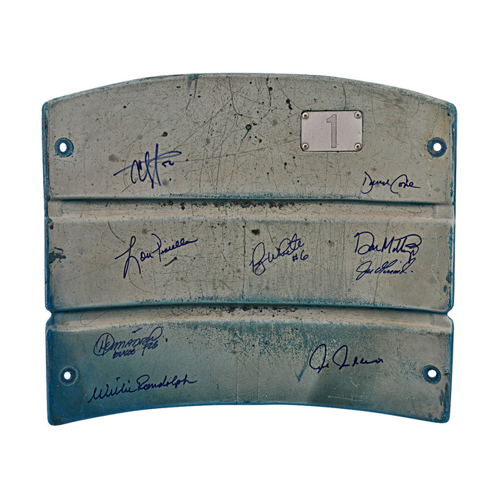 Mattingly, Sabathia, Cone New York Yankees Greats Autographed Signed Seat Back (JSA LOA #YY81299)