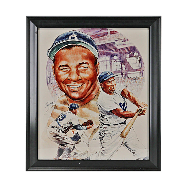 Roy Campanella Brooklyn Dodgers Autographed Signed Framed 16x20 Print (JSA LOA #Y80284)