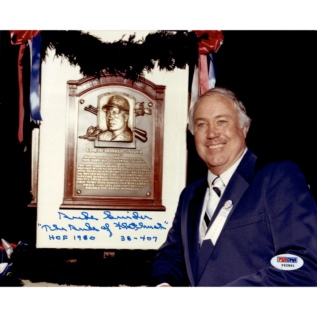 Duke Snider Los Angeles Dodgers Autographed Signed Inscribed 8x10 Photo (PSA COA #Y62861)