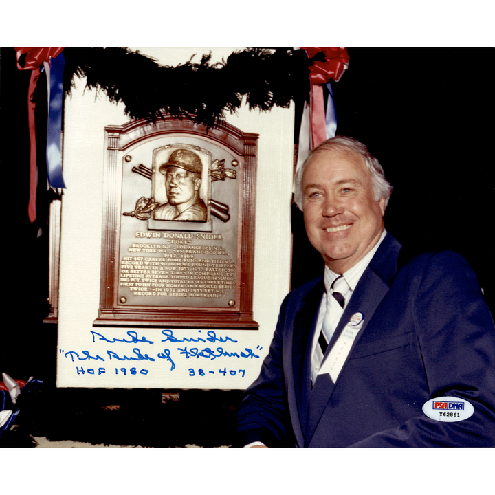 Duke Snider Los Angeles Dodgers Autographed Signed Inscribed 8x10 Photo (PSA COA #Y62861)