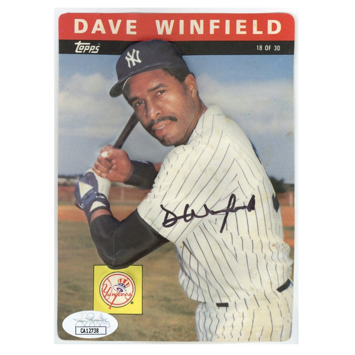 Dave Winfield New York Yankees Autographed Signed Topps Pop Out Card (JSA COA #CA12738)