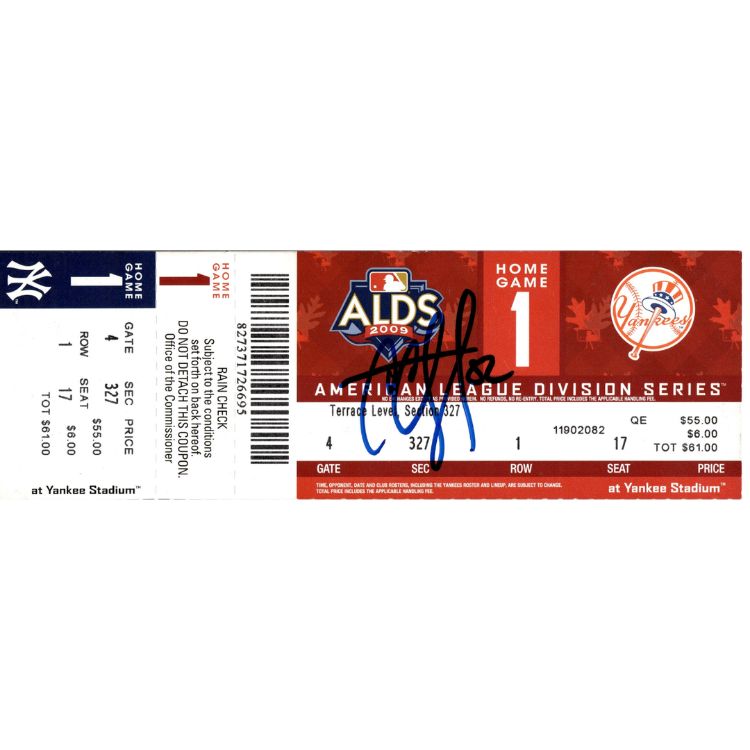 CC Sabathia New York Yankees Autographed Signed 2009 ALDS Game 1 Ticket (JSA Holo #AS48211)
