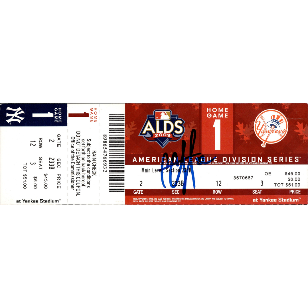 CC Sabathia New York Yankees Autographed Signed 2009 ALDS Game 1 Ticket (JSA COA #AS48215)