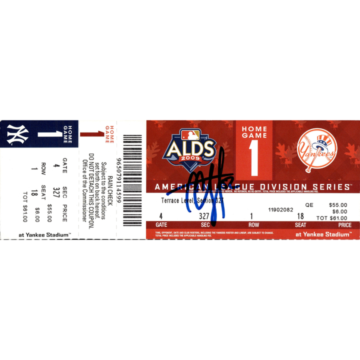 CC Sabathia New York Yankees Autographed Signed 2009 ALDS Game 1 Ticket (JSA COA #AS48220)