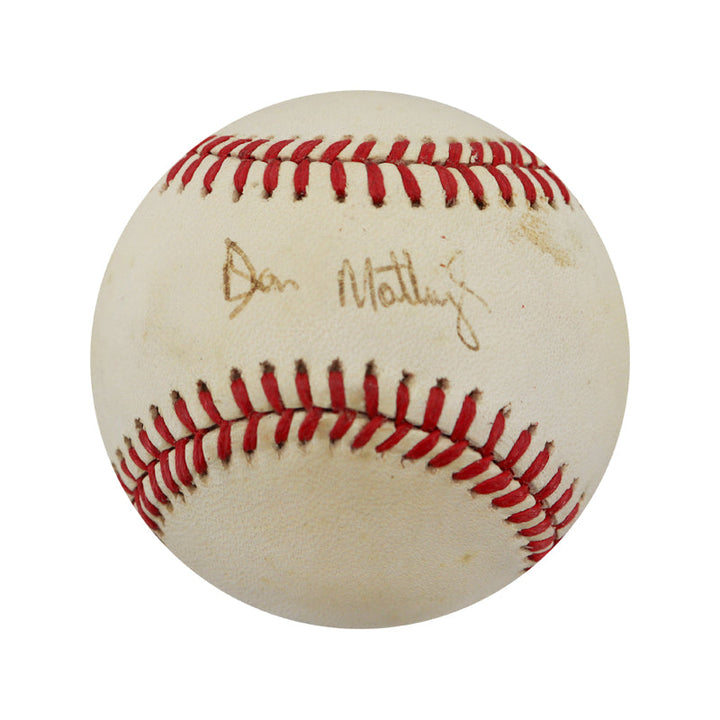 Don Mattingly New York Yankees Autographed Signed OAL Bobby Brown Ball (JSA)