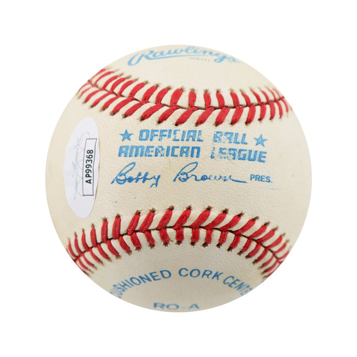 Don Mattingly New York Yankees Autographed Signed OAL Bobby Brown Ball (JSA)