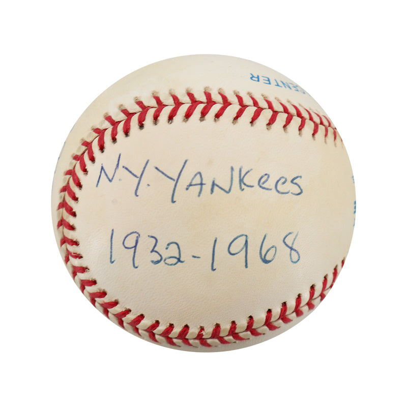 Frank Crosetti New York Yankees Autographed Signed Inscribed OAL Gene Budig Ball (JSA)