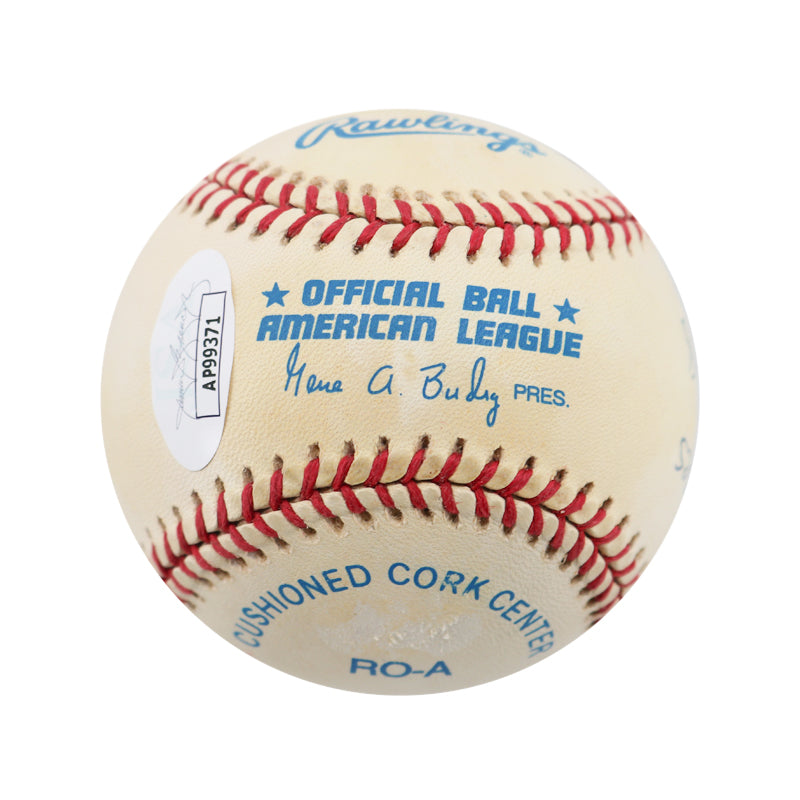 Frank Crosetti New York Yankees Autographed Signed Inscribed OAL Gene Budig Ball (JSA)