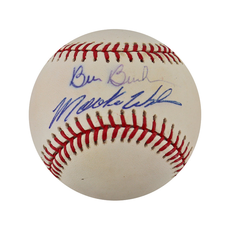 Bill Buckner & Mookie Wilson Dual Autographed Signed OML Baseball (Schwartz Holo)