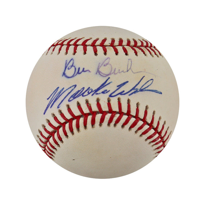 Bill Buckner & Mookie Wilson Dual Autographed Signed OML Baseball (Schwartz Holo)