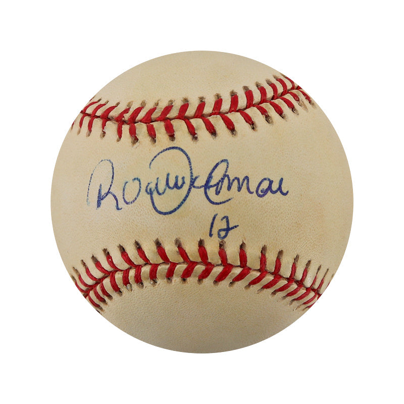Roberto Alomar Blue Jays Orioles Indians Autographed Signed Gene Budig OAL Baseball (JSA COA #AQ67577)