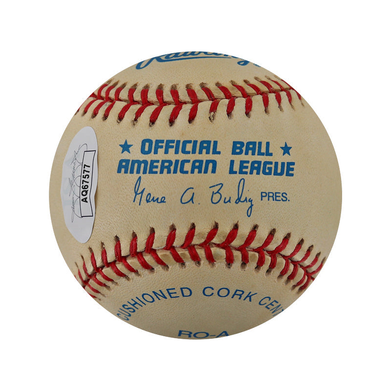 Roberto Alomar Blue Jays Orioles Indians Autographed Signed Gene Budig OAL Baseball (JSA COA #AQ67577)