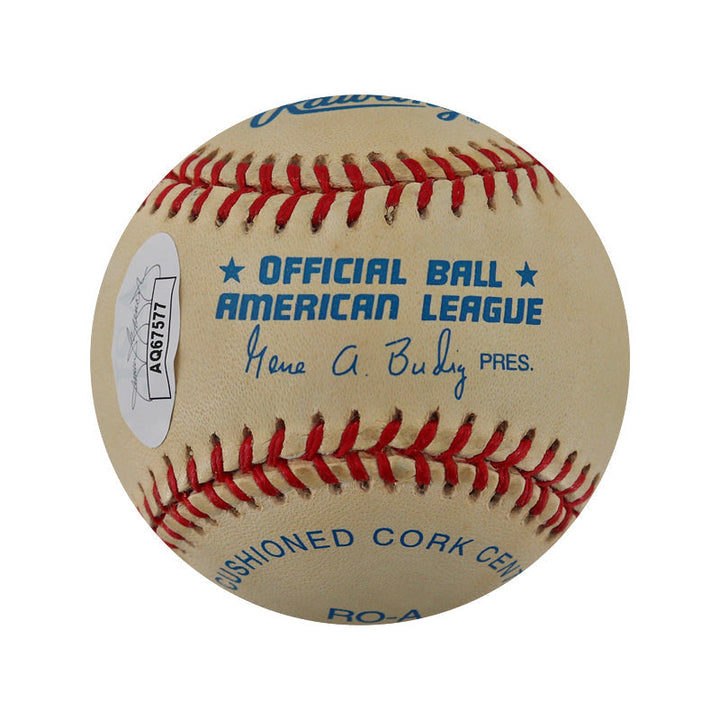 Roberto Alomar Blue Jays Orioles Indians Autographed Signed Gene Budig OAL Baseball (JSA COA #AQ67577)