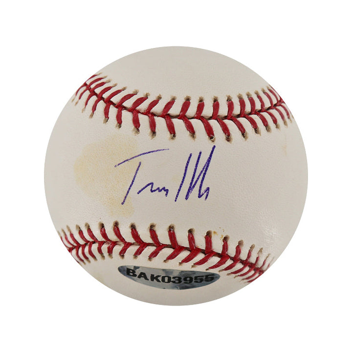 Travis Hafner Cleveland Indians Autographed Signed OML Baseball (Upper Deck Holo #BAK03955)