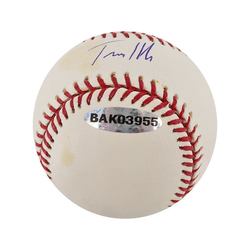 Travis Hafner Cleveland Indians Autographed Signed OML Baseball (Upper Deck Holo #BAK03955)