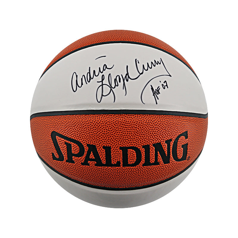Andrea Lloyd Curry Autographed Signed Spalding White Panel David Stern NBA Basketball (JSA)