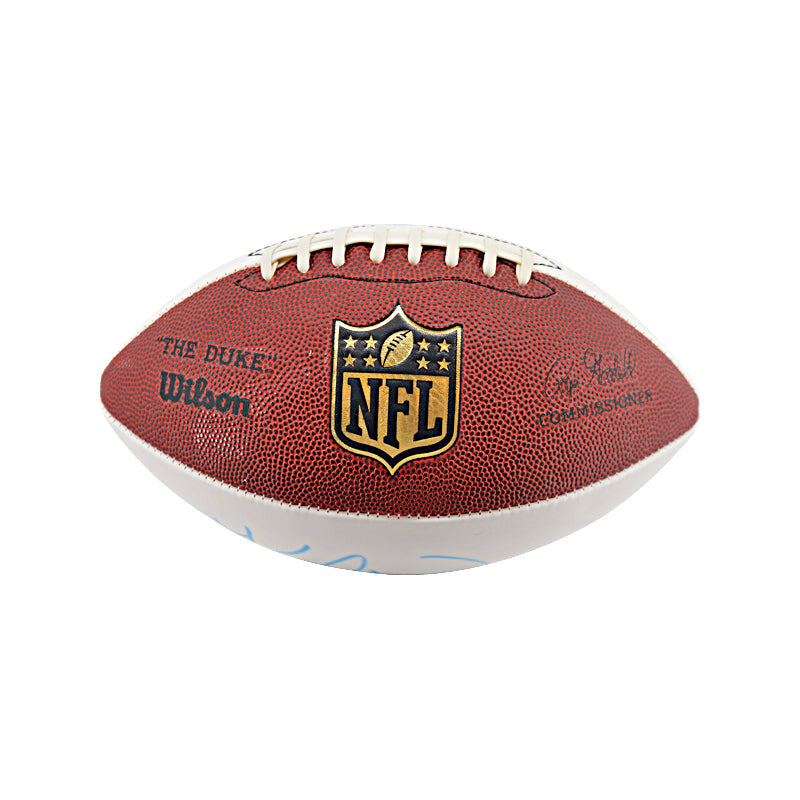 Kurt Warner St Louis Rams Autographed Signed Wilson Duke White Panel Football (JSA)