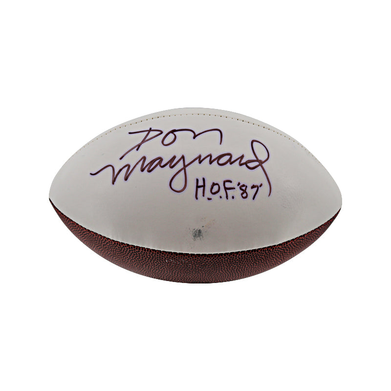 Don Maynard New York Jets Autographed Signed Logo Football (Stained) (JSA) 