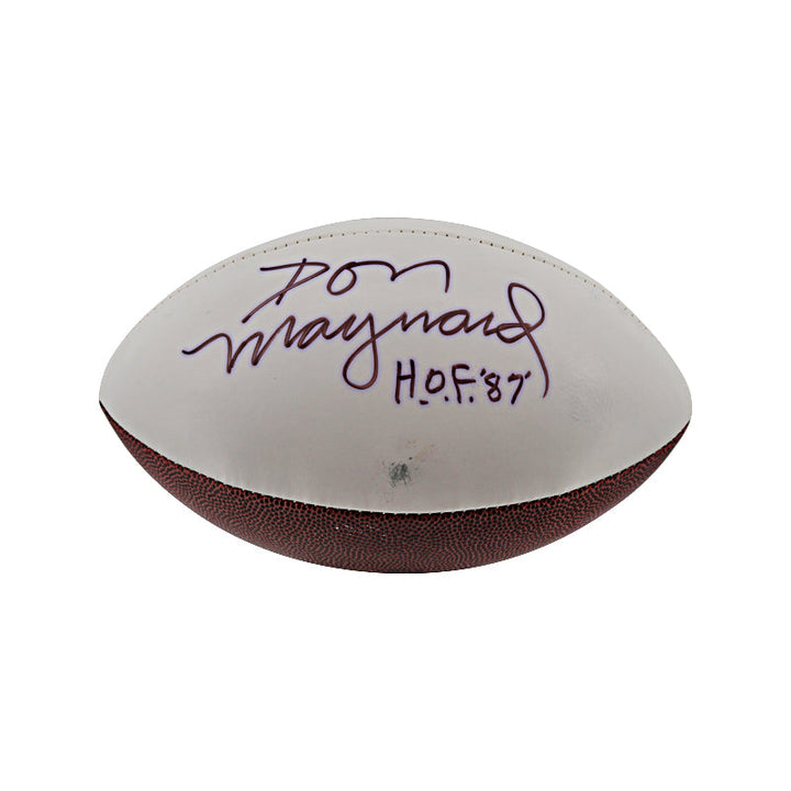 Don Maynard New York Jets Autographed Signed Logo Football (Stained) (JSA) 