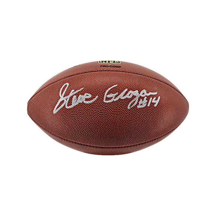 Steve Grogan New England Patriots Autographed Signed Wilson Pro Comp Football (JSA)