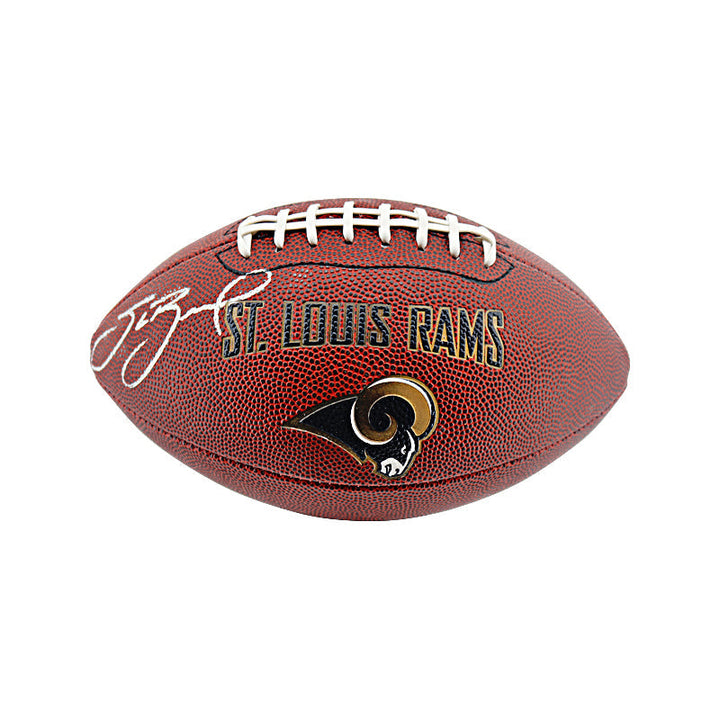 Sam Bradford St Louis Rams Autographed Signed Logo Football (JSA)