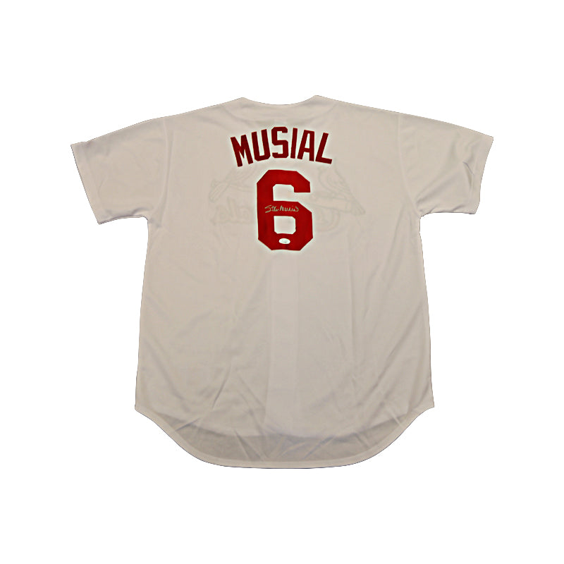 Stan Musial St Louis Cardinals Autographed Signed Russell Athletic Jersey (JSA COA)