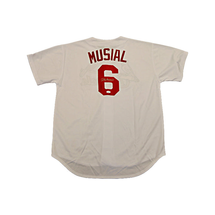 Stan Musial St Louis Cardinals Autographed Signed Russell Athletic Jersey (JSA COA)