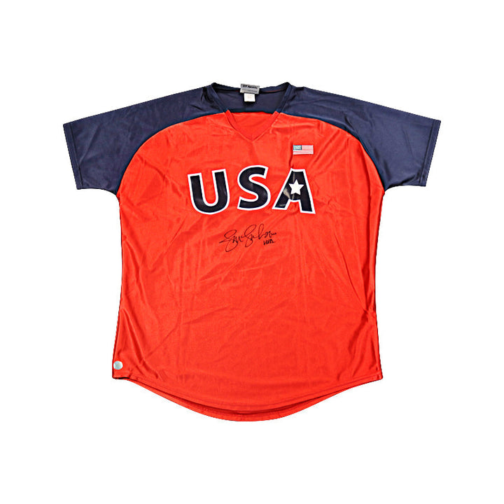 Jenny Finch Autographed Signed USA Jersey (Schwartz Holo)