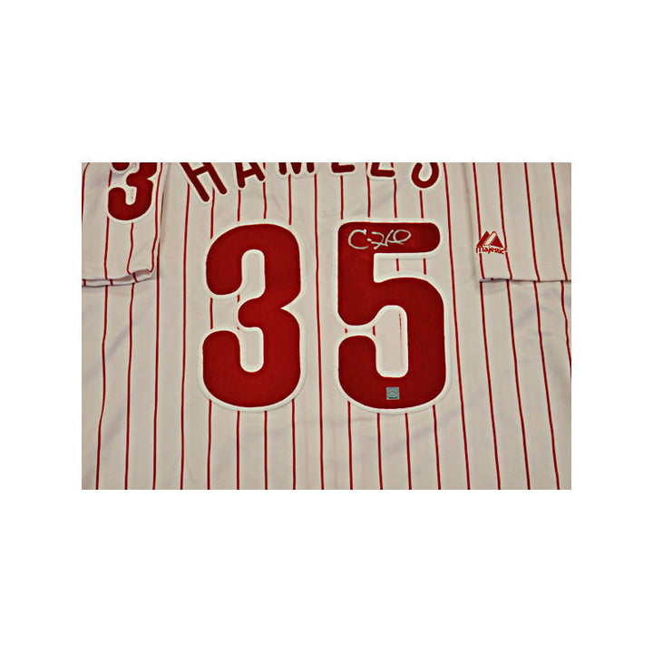 Cole Hamels Philadelphia Phillies Autographed Signed Majestic Jersey (Mitchell Marketing Holo)