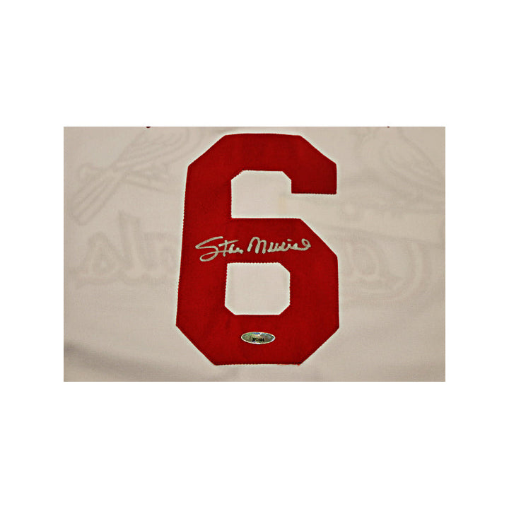 Stan Musial St Louis Cardinals Autographed Signed Russell Athletic Jersey (Tri Star Holo)
