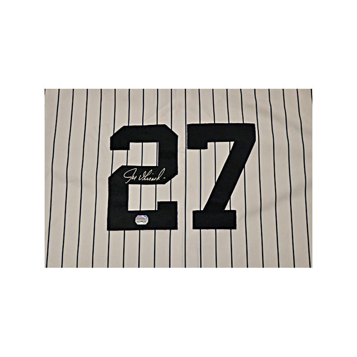 Joe Girardi New York Yankees Autographed Majestic Home Pinstripe Jersey (Mounted Memories Holo)