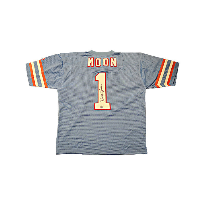 Warren Moon Houston Oilers Autographed Pro Style Blue Jersey (Schwartz Sports Holo)