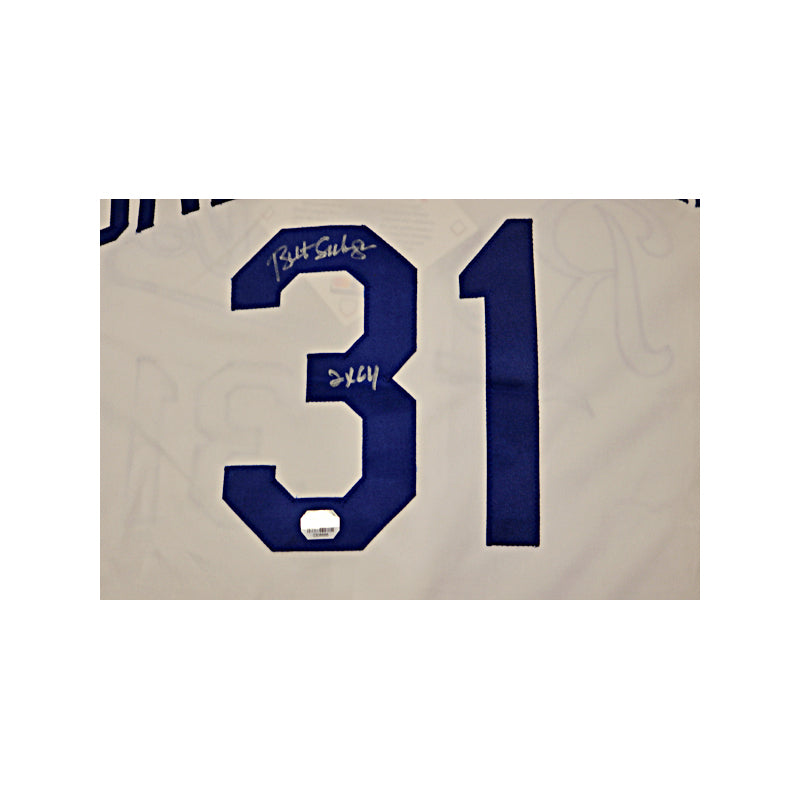 Bret Saberhagen Kansas City Royals Autographed and Inscribed "2x Cy" Majestic Home White Jersey (Mounted Memories Holo)