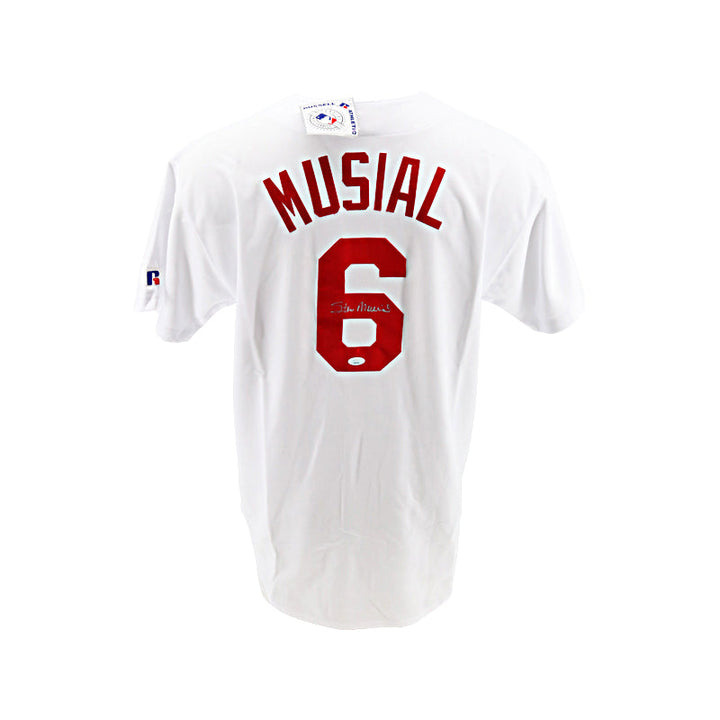 Stan Musial St Louis Cardinals Autographed Signed Russell Athletic Jersey (JSA COA #AR22704)