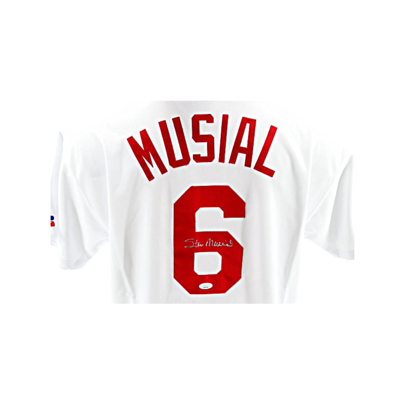 Stan Musial St Louis Cardinals Autographed Signed Russell Athletic Jersey (JSA COA #AR22704)