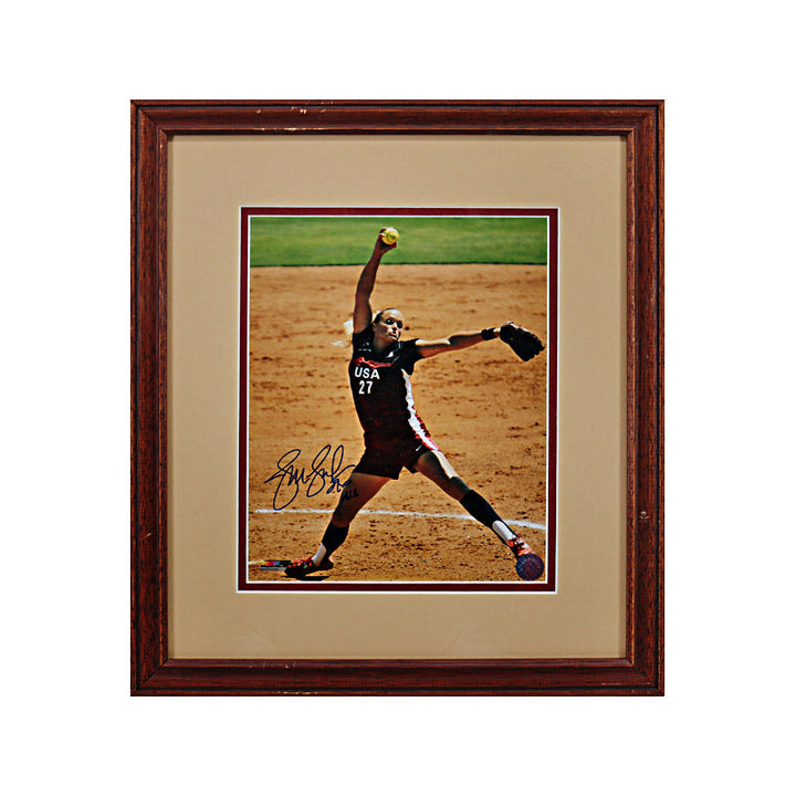 Jennie Finch Autographed Signed Inscribed USA Framed 8x10 Photo (Schwartz Holo)