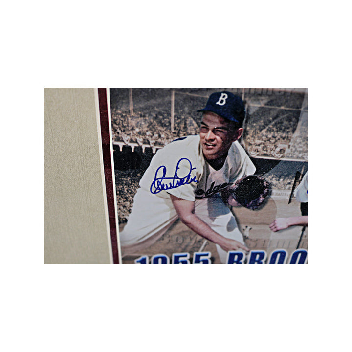Clem Labine, Johnny Podres, & Roger Craig 1955 Brooklyn Dodgers World Series Winning Pitchers Autographed Signed 8x10 Framed Photo (JSA COA)