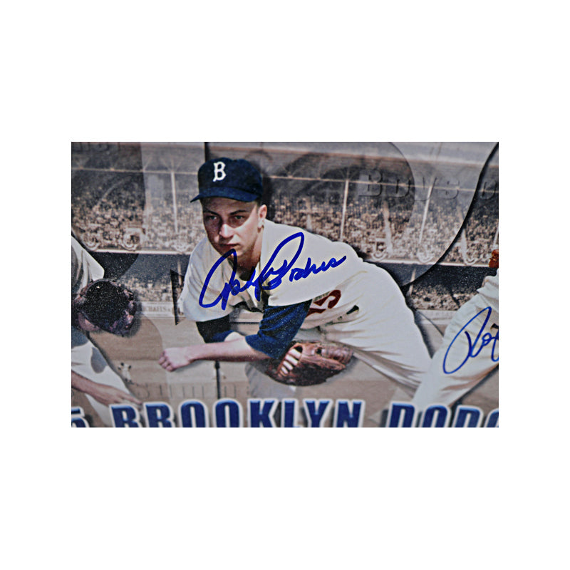 Clem Labine, Johnny Podres, & Roger Craig 1955 Brooklyn Dodgers World Series Winning Pitchers Autographed Signed 8x10 Framed Photo (JSA COA)