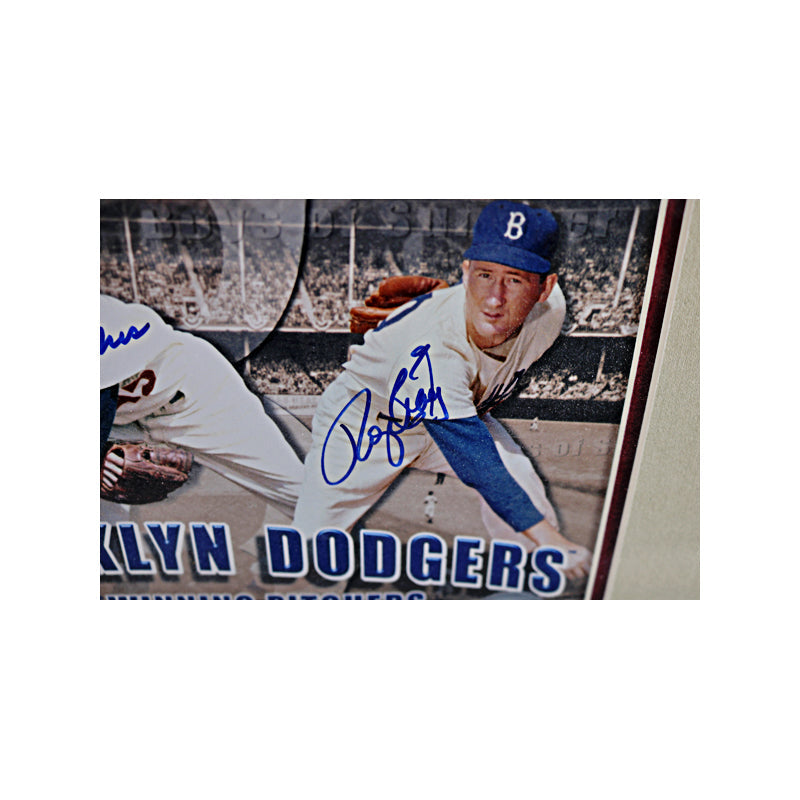 Clem Labine, Johnny Podres, & Roger Craig 1955 Brooklyn Dodgers World Series Winning Pitchers Autographed Signed 8x10 Framed Photo (JSA COA)