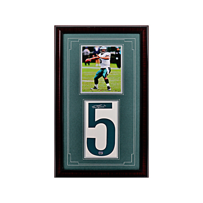 Donovan Mcnabb Philadelphia Eagles Autographed Signed Framed Jersey Number Collage (Mounted Memories Hologram)