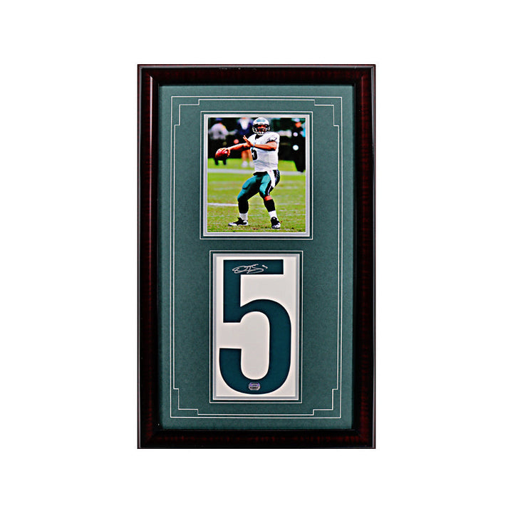 Donovan Mcnabb Philadelphia Eagles Autographed Signed Framed Jersey Number Collage (Mounted Memories Hologram)