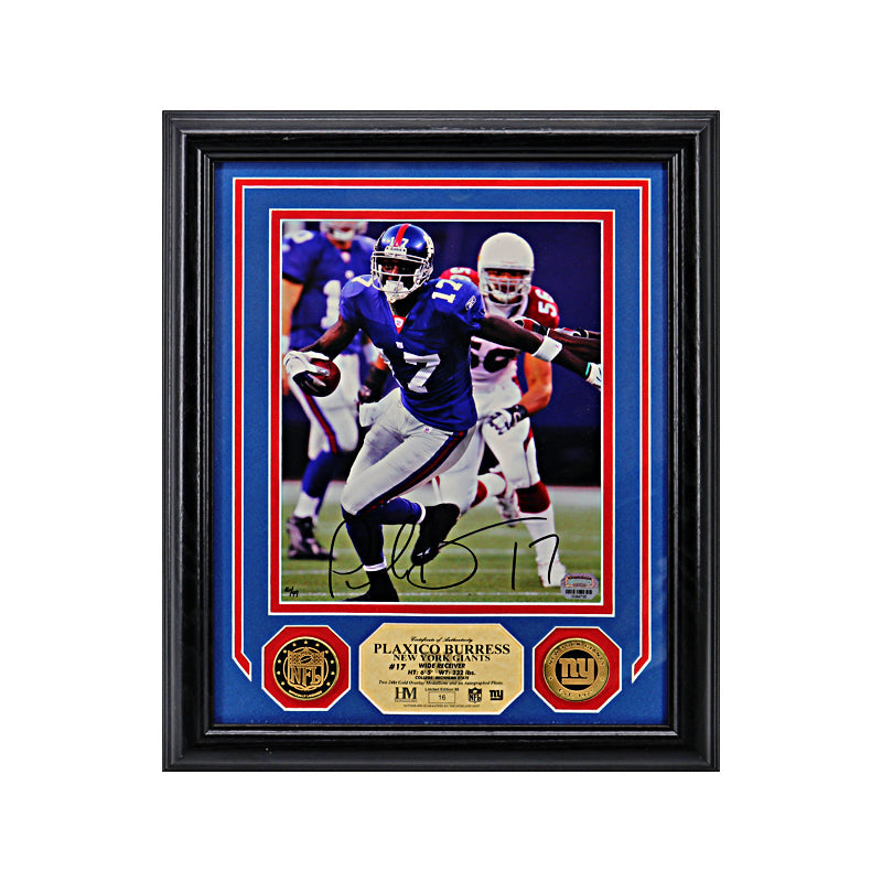 Plaxico Burress New York Giants Autographed Signed Highland Mint Collage LE #/99 (Mounted Memories Hologram)