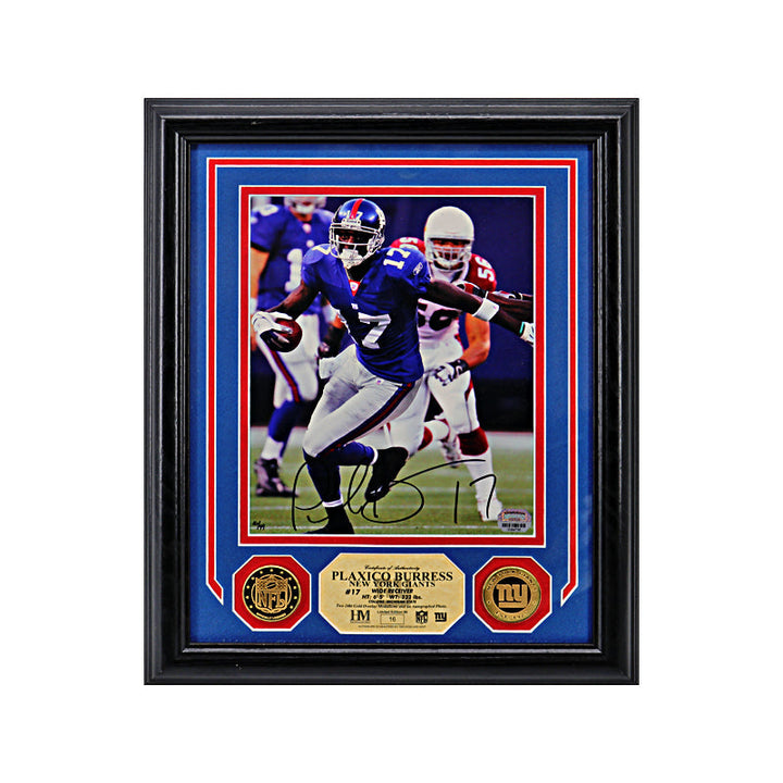 Plaxico Burress New York Giants Autographed Signed Highland Mint Collage LE #/99 (Mounted Memories Hologram)