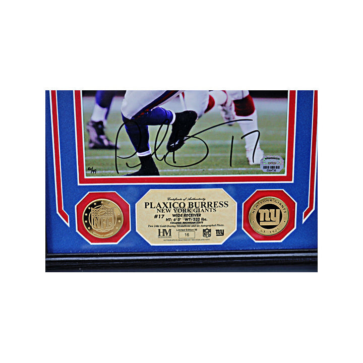 Plaxico Burress New York Giants Autographed Signed Highland Mint Collage LE #/99 (Mounted Memories Hologram)