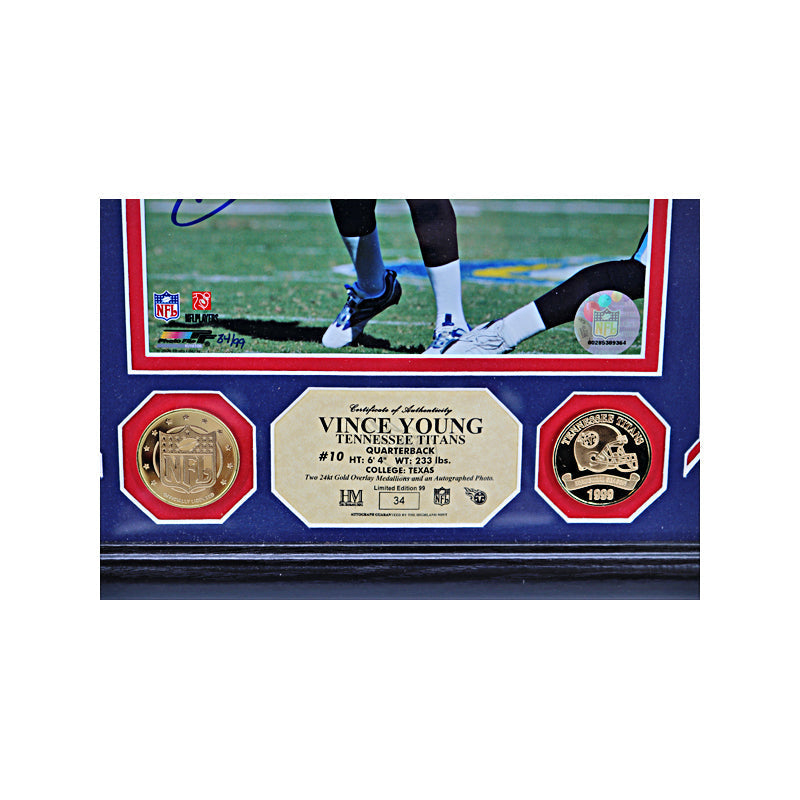 Vince Young Tennessee Titans Autographed Signed Highland Mint Collage LE #/99 (Highland Mint Auth)