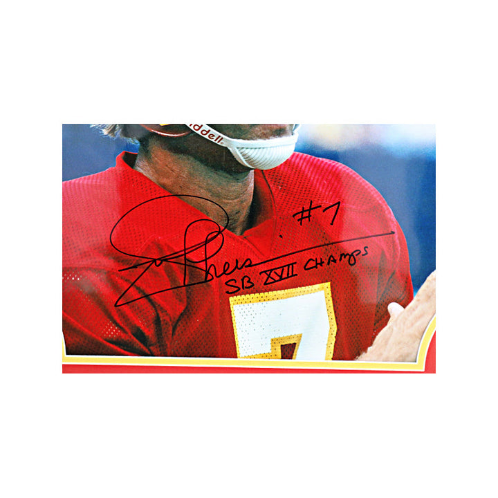 Joe Theismann Washington Redskins Autographed Signed Framed 16x20 Photo (JSA Auth)