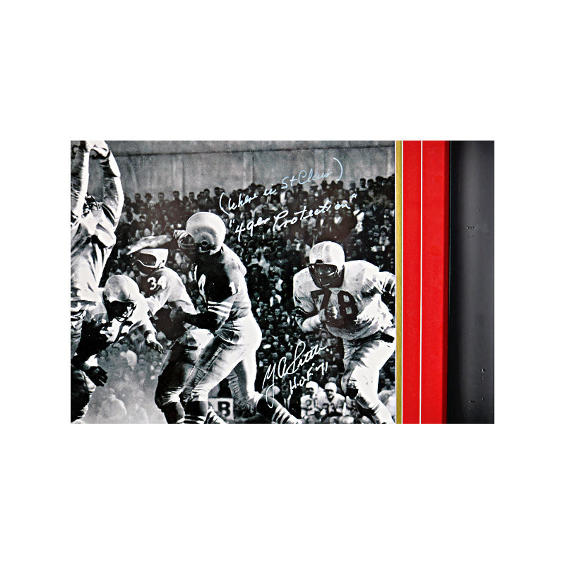 Y.A. Tittle San Francisco 49ers Autographed Signed 16x20 Framed Photo (JSA Auth)