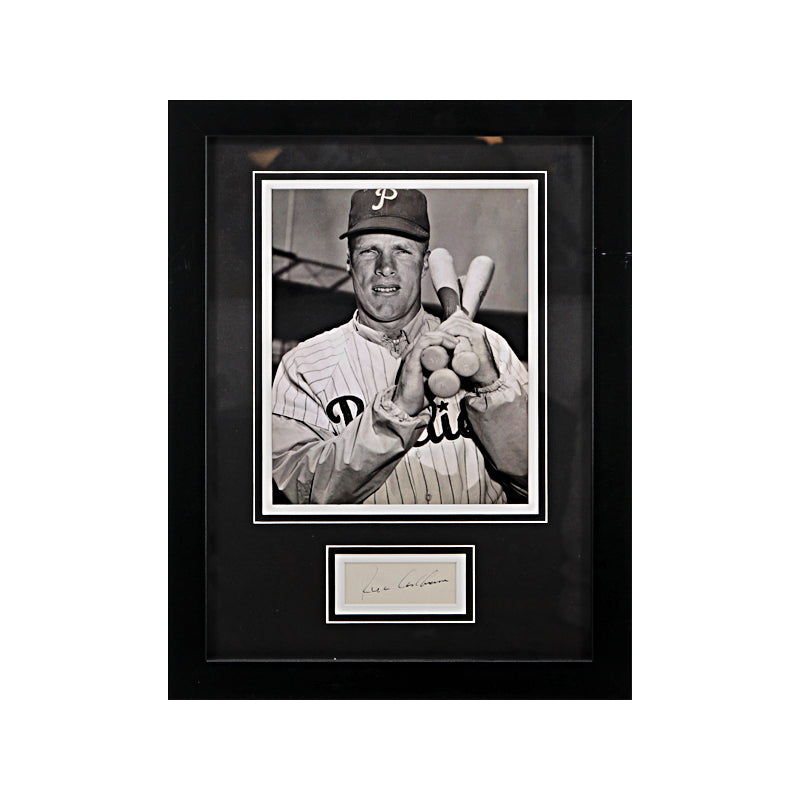 Rich Ashburn Philadelphia Phillies Autograped Signed Framed 8x10 Photo and Signature Collage (JSA Auth)